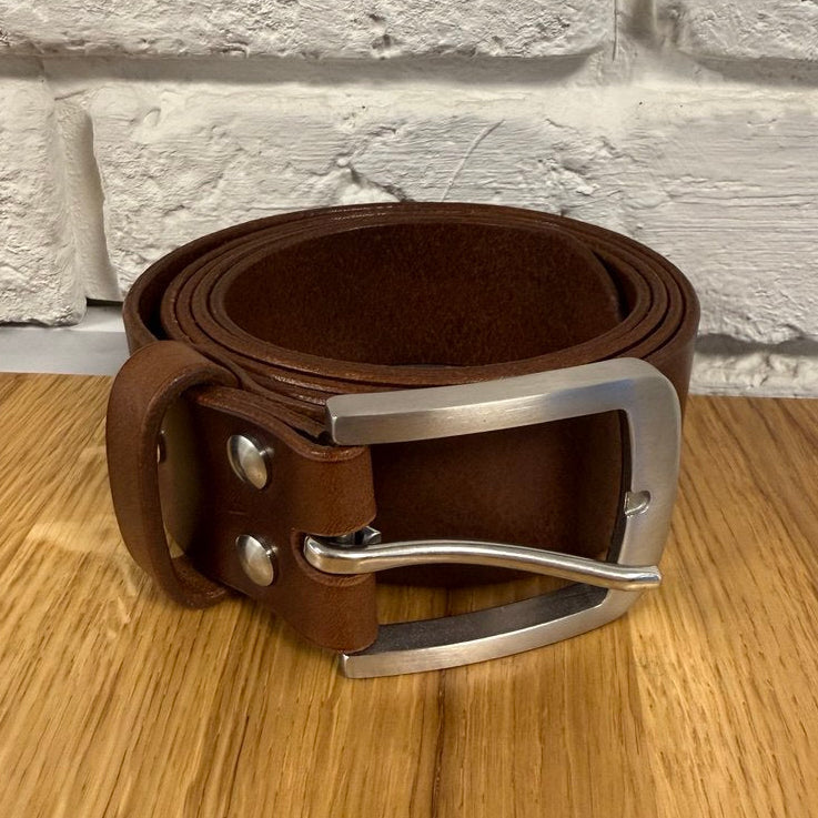 Pasek handmade z naturalnej skóry licowej
